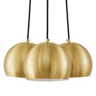 Modway Chalice 3-Light Metal Pendant - Satin Brass-LED Compatible, Assembly Required