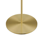 Modway - Reprise Sphère de verre Verre et métal Lampe sur pied, Laiton en satin blanc-Dimmable (interrupteur non inclus)