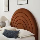 Modway Solana Arched Performance Velvet Queen Platform Bed - Rust-Dense Foam Padding