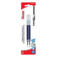Pentel EnerGel Permanent Pen Refill - 0.5mm - Blue - 2 Pack-0.5mm metal tip