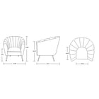 Manhattan Comfort - Rosemont fauteuil d’appoint moderne du milieu du siècle de 32,28 po en velours vert et or, lot de 2-Revêtement en velours luxueux avec rembourrage rempli de mousse haute densité