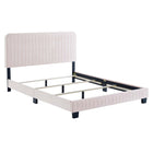 Modway Celine Channel Tufted Performance Velvet Full Bed - Pink-Full Bed