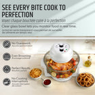 Granitestone Big Boss - Friteuse à air chaud extra large de 16 pintes (15 L) en verre avec 3 zones de cuisson et grilles en acier inoxydable - Blanche-7