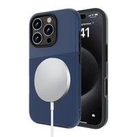 AXS PROTech Plus MagSafe Compatible Sleek Dual-layered Anti-Shock Case for Apple iPhone 16 Pro - Astral Blue-Drop resistant up to 10 feet