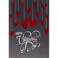 Mill Brook Studio Valentine's Day Greeting Cards & Envelopes - 5-3/8" x 7-3/4" - Hanging Hearts - 18 Pack-Premium quality greeting cards