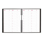 Brownline - 2026 Agenda CoilPro hebdomadaire/mensuel Couverture rigide avec Reliure spirale double - 11 po x 8-1/2 po - Noir - Anglais-Calendrier du mois passé, courrant et des 4 mois suivants sur chaque page double 