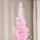 HOMCOM 7' Pencil Artificial Christmas Tree - Pink-Colour: Pink 