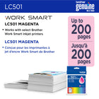 Brother Genuine LC501MS Ink Cartridge - Standard Yield - Magenta -Print confidently. Brother Genuine LC501MS Standard Yield Magenta Ink Cartridges deliver consistent, reliable performance. 