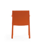 Manhattan Comfort - Lot de 2 fauteuils de salle à manger modernes Paris 21,65 po en similicuir corail-Livré chez vous entièrement assemblé Aucun assemblage requis