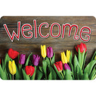 Ashley Productions The Original Fun Mat Welcome Mat - 15.5" x 23.5" - Tulips Welcome-Measurement & Design: The Tulips Welcome Mat measures 15.5" x 23.5".