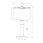 Monarch Specialties - Luminaire - 28 po H Lampe De Table - Métal Nickelé - Abat-Jour Ivoire / Crème - Contemporain-Munie d'un cordon transparent de 5 pieds, cette lampe polyvalente peut être placée sur une table d'appoint, une console, une table de nuit ou une table de chevet pour une source d'éclairage à la mode