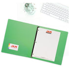 JAM Paper - Classeur en plastique de 0 -75 pouce - vert - 3 anneaux-Ce porte-documents est un incontournable pour tous vos projets, devoirs, mémos, travaux scolaires et tout autre document important qui doit être conservé en sécurité.