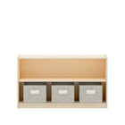 Guidecraft EdQ Essentials 24" 2-Shelf Open Storage - Natural-Made from durable Greenguard Gold Certified wood