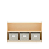 Guidecraft EdQ Essentials 24" 2-Shelf Open Storage - Natural-Made from durable Greenguard Gold Certified wood
