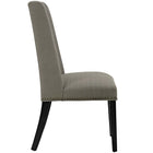 Modway Baron Fabric Dining Chair - Granite - 2 Pack-Polished Nailhead Trim