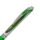 Pentel EnerGel Liquid Gel Refillable Grip Pen - Retractable - 0.7mm - Lime Green Ink-Lime Green with metal accents & metal pocket clip