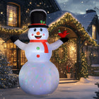 Outsunny 12' Lit Inflatable Rotating Snowman Christmas Decoration-Easily deflates (when you're not dazzling your neighbours), with a bag for storage 