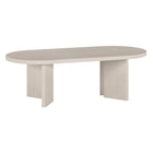 Hudson&Canal Alma 48"W Oval Coffee Table - Alder White-A modern boho design for your living room, den, and more
