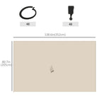 Outsunny 10' L x 13' W Gazebo Curtains with Zipper Doors, Hooks/C-Rings for Patio, Only Curtains - Beige-The middle of each piece has hook and loop fastener for easy adhesion