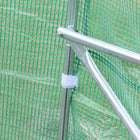 Outsunny - Serre de jardin à entrée directe tunnel pour plantes d’extérieur avec armature en acier - 15 pi x 10 pi x 7 pi - Les matériaux anti-acide, résistants aux alcalis et à la corrosion protègent votre serre toute l'année  
