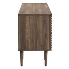 Modway Render 61" Office Desk - Walnut-Full-Extension Glide Drawers