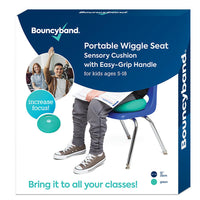 Bouncyband Portable Wiggle Seat Sensory Cushion - Green-Enables students to increase focus and time on task by quietly moving while working allowing them to be more productive