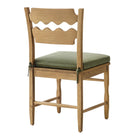 Modway - Jax Bois de chêne Chaise de salle à manger avec dossier ondulé en forme de rasoir et coussin in Sauge du chêne altéré-Civières latéraux solides