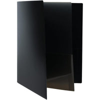 JAM Paper - Chemises multi-poches en plastique robuste - organiseur à 4 pochettes - noir - Paquet de 2-Dossiers à poches multiples avec sections de poche intérieures | La couleur noire