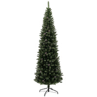 HOMCOM - Arbre de Noël artificiel de 7pi avec 980 branches et base en métal-Les branches formées de manière intégrée confèrent un aspect festif réaliste 
