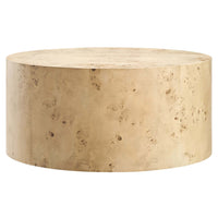 Modway - Cosmos Rond de 35 po Table basse en bois de burl - Burl naturel-Design moderne, inspiré de la nature