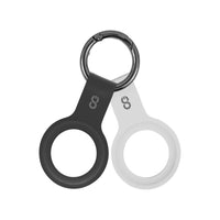Logiix tag en silicone pour airtag paquet de 2 - blanc et noir-Étui en silicone léger et protecteur pour vos Apple AirTag (2021)