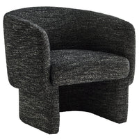 Modway - Muse Tissu Boucle Chaise d’accent en tonneau - Charbon de bois-Rembourrage en mousse dense