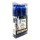 Zebra Z-Grip Retractable Ball Point Pens - 1.0mm - Blue - 12 Pack-1.0mm Medium Tip Size