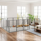 PawHut Heavy Duty Metal Dog Playpen - 47" H-Made of steel tube and steel wires for stability