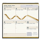 Brownline - 2026 Agenda hebdomadaire de poche Executive - 6-7/8 po x 3-3/16 po - Couleurs assorties - Trilingue-Bords de pages dorés, coins renforcés dorés et signet en ruban