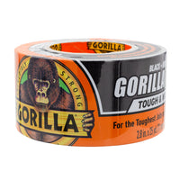 Gorilla Tape Tough & Wide - 2.8" W x 25 yd L - Black -Double-Thick Adhesive: Grips smooth, rough and uneven surfaces