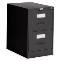 Staples Vertical Legal File Cabinet, 2 Drawer, Black-Smooth-gliding, fully progressive, ball-bearing suspension for smooth operation