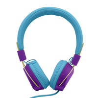 Limited Too Girls' Colourburst Foldable Headphones with Mic - Blue-These headsets not only look awesome, they sound it too