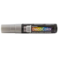 JAM Paper Marvy Uchida Acrylic Paint Marker - Jumbo Point - Silver-Ink is water based Acrylic Paint and goes on smooth. These versatile Paint Markers can be used to brighten up any surface or project!