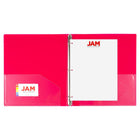 JAM Paper - Classeur en plastique de 1 -3 cm - rose fuchsia - 3 anneaux-Quantité : Vendu individuellement | Conçu pour durer longtemps et résister aux déchirures ou aux pliages, facile à nettoyer.