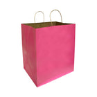 Reliabag - Sac En Papier Avec poignees Torsadees, Rose, 14 po L X 10 po P X 15,75 po H, Paquet De 50-Fabrique en papier kraft rose de qualite superieure avec fond plat renforce.