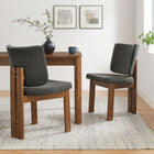 Modway Alba 7-Piece Dining Set - Walnut/Charcoal-7