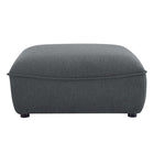 Modway Comprise Sectional Sofa Ottoman - Charcoal-Modular Connectors