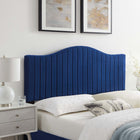 Modway Brielle Channel Tufted Performance Velvet King/California King Headboard - Navy-Assembly Required