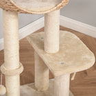 PawHut - Arbre à chat avec poteau à griffer en sisal et balle suspendue - 39 po H beige-Couleur : Beige 