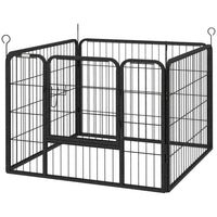 PawHut - Parc pour animaux en métal avec porte-Un excellent terrain de jeu et peut également servir de cloison