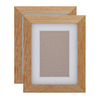 Decent Living Solid Wooden Picture Frame - 6" x 8" - Golden Teak - 2 Pack-Material: 100% Natural Solid Wood (Okan / Teak)