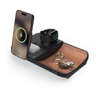 AXS - Executive Tray Chargeur sans fil 3 en 1 - Marron-Charge sans fil jusqu'à 3 appareils à la fois