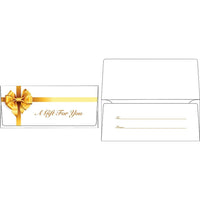 Action Envelope Currency Envelopes - 2-7/8" x 6-1/2" - Gold Bow - 250 Pack-Comes in Gold Bow