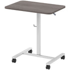 HOMCOM - Bureau réglable en hauteur - 28 po L x 18,9 po l x 45,3 po H - finition bois gris-Le vérin à gaz ajuste en douceur la hauteur du bureau entre 29,5 po et 45,3 po (75-115 cm)
